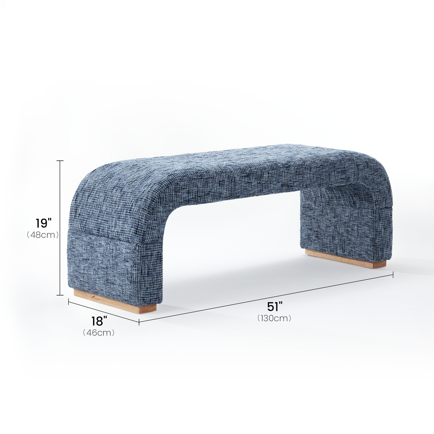 Dione 4-Piece Queen Storage Bedroom Set: Lift-Up Bed, 2 Nightstands & Bench, Harbor Depth Blue