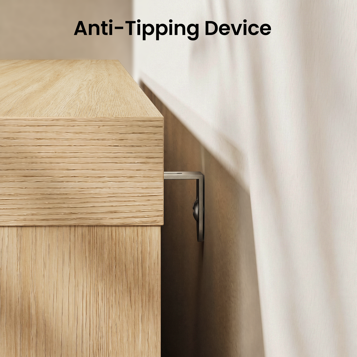 [Pre-sale] 57.1" Modern 6-Drawer Dresser, Curved Light Wood, Spacious Storage, Elevated Leg Design