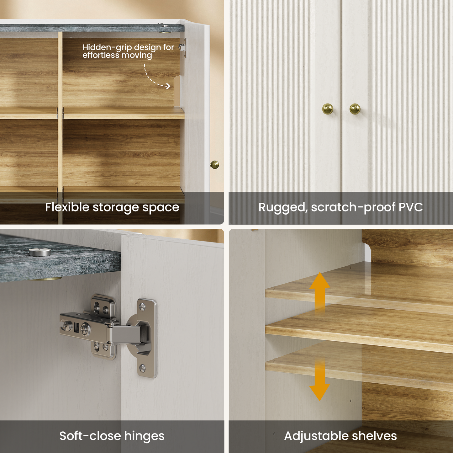 Flexmod 126" Modular Storage with Display Towers & Cabinets