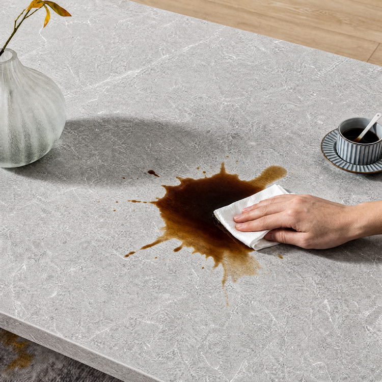 94.5" Modern Rectangular Dining Table, Faux Marble Textured Dinner Table for 8-10