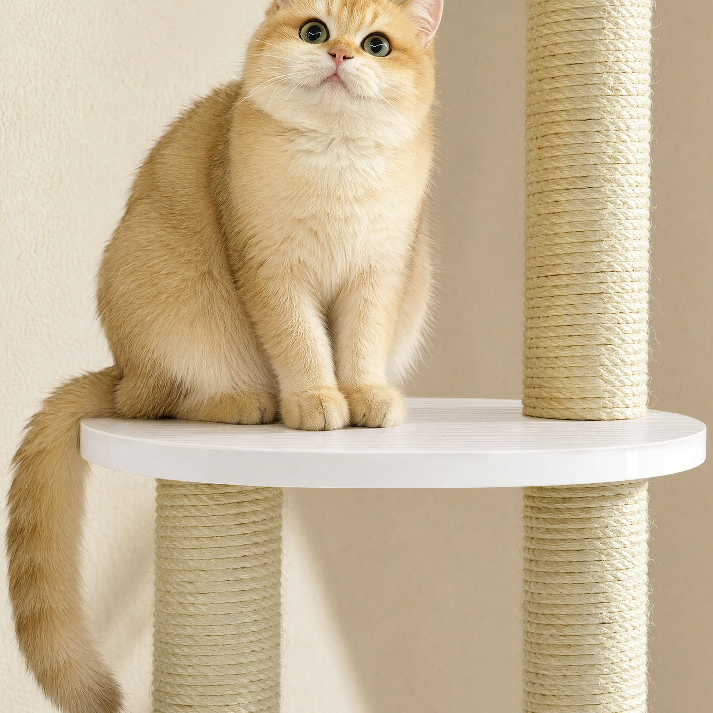 FlexMod 47.6" Multi-Level Cat Tree with Sisal Scratching Posts & Faux Marble Base