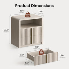 Dimensions shown: 23.6 in (60 cm) high and wide; 15.4 in (39 cm) deep