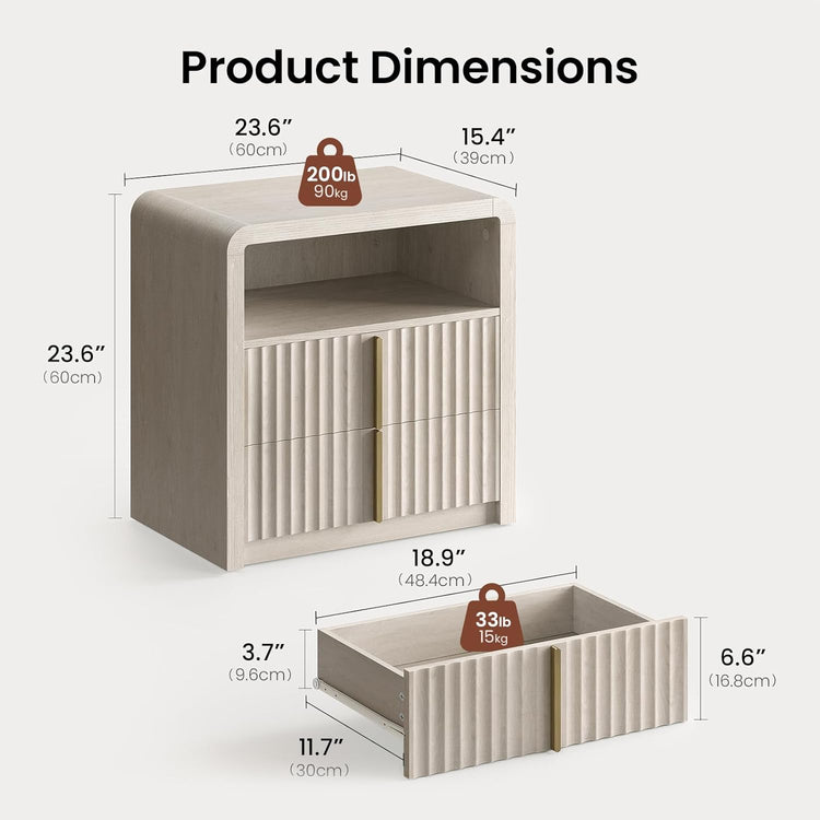 Dimensions shown: 23.6 in (60 cm) high and wide; 15.4 in (39 cm) deep
