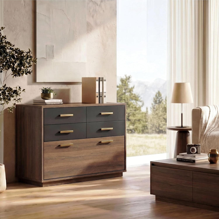 31.4" Lateral File Cabinet with 5 Drawers for Letter, Legal & A4