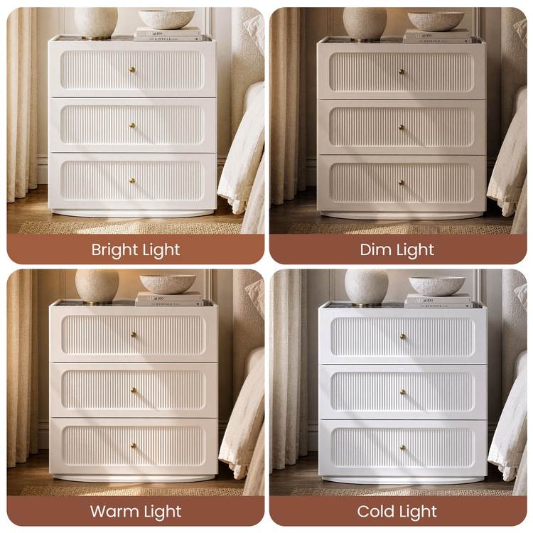 FlexMod 31.5" Modular Fluted 3-Drawer Dresser with Soft-Close Glides