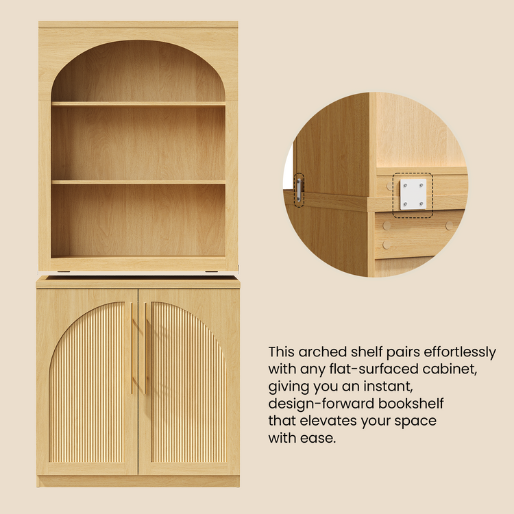 [Pre-sale] Harmo Block 3-Tier Modular Bookshelf, Natural wood