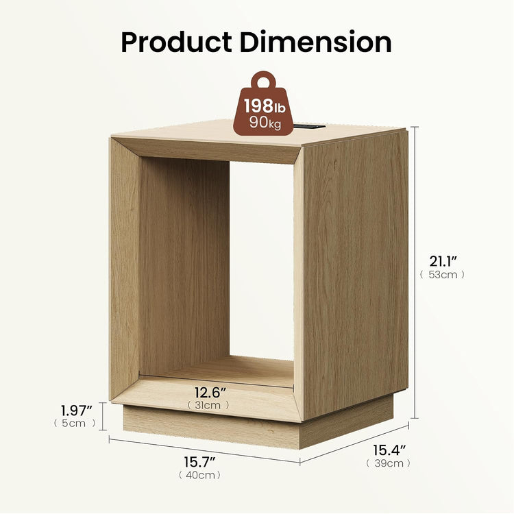 [Pre-Sale] 2-Pack Arlo 21" Nightstands 2-Tier Side Table with Charging Station