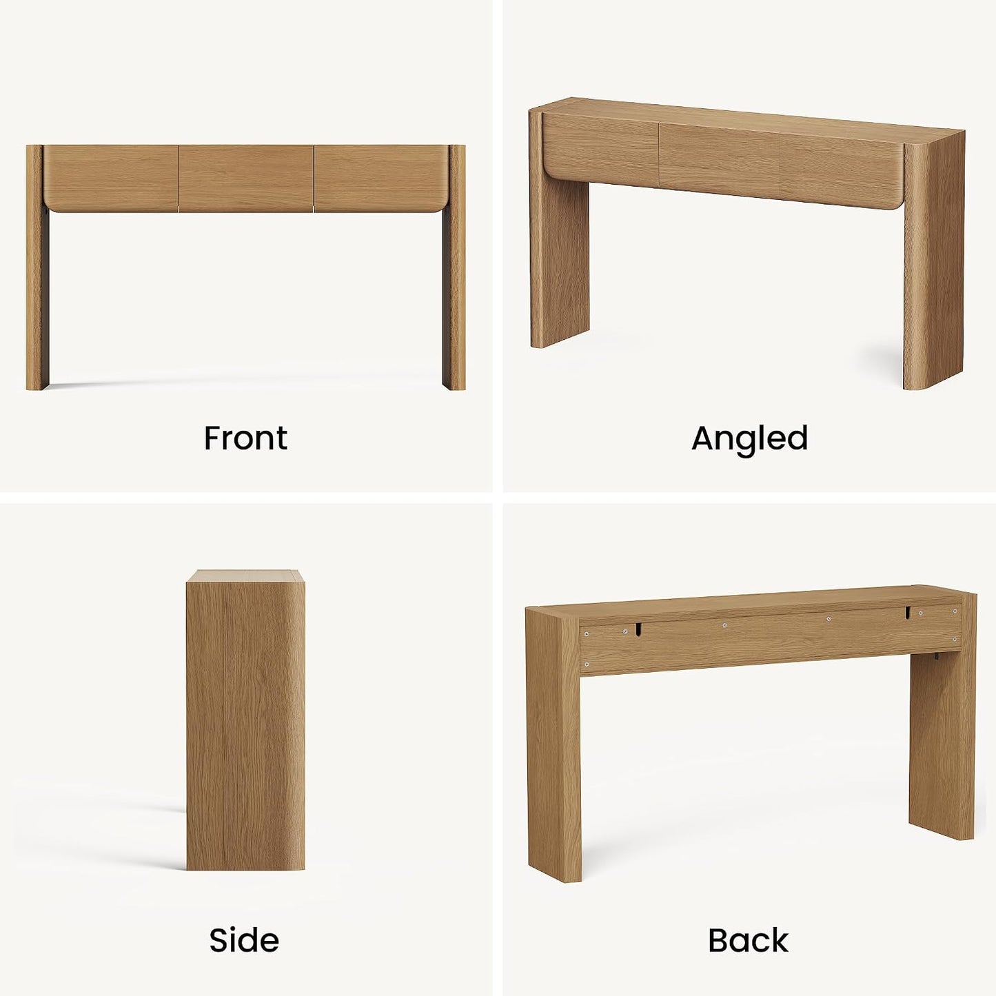 60'' Console Table with 3 Drawers, Modern Entryway Table