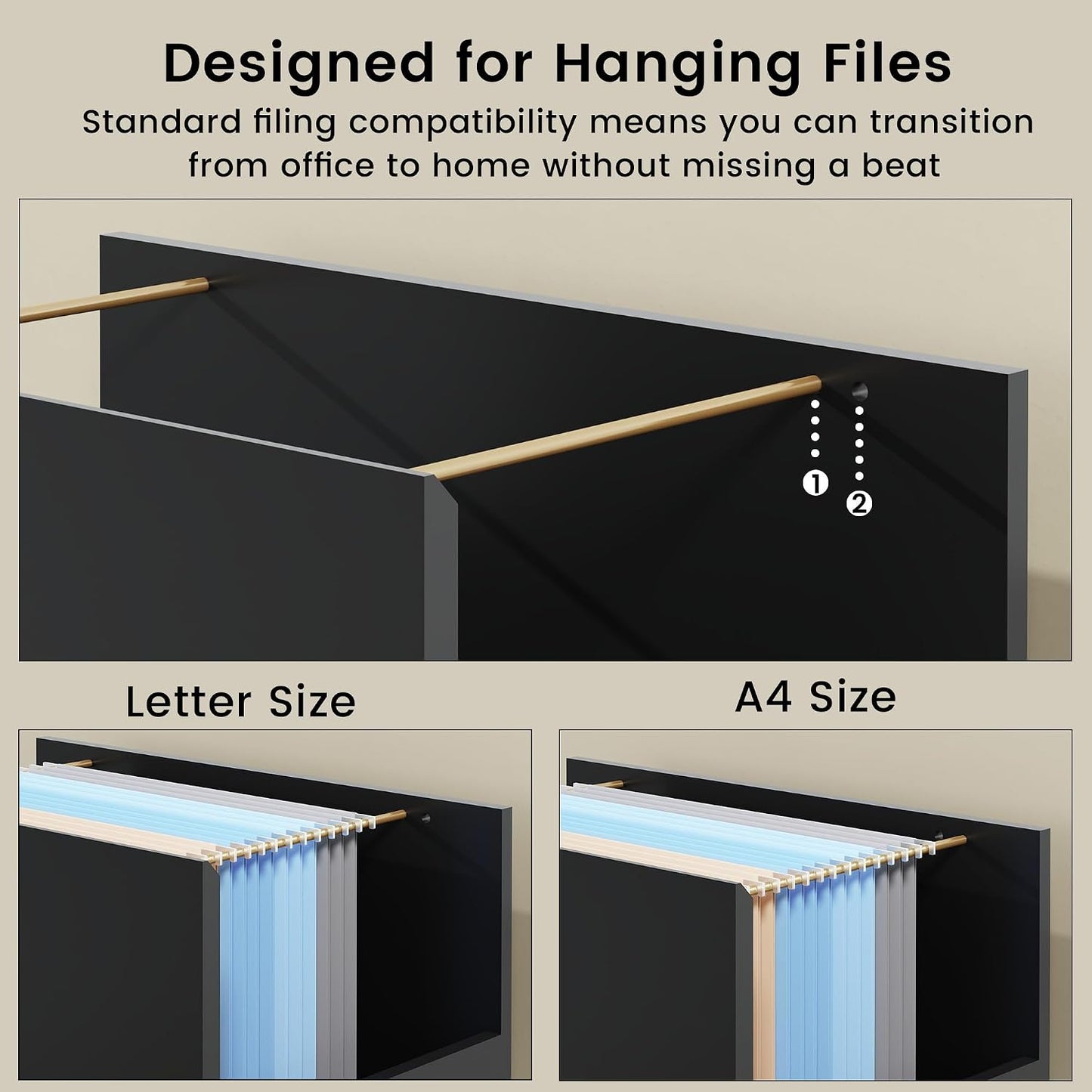 31.5" Office Storage Cabinet with 3 Drawers