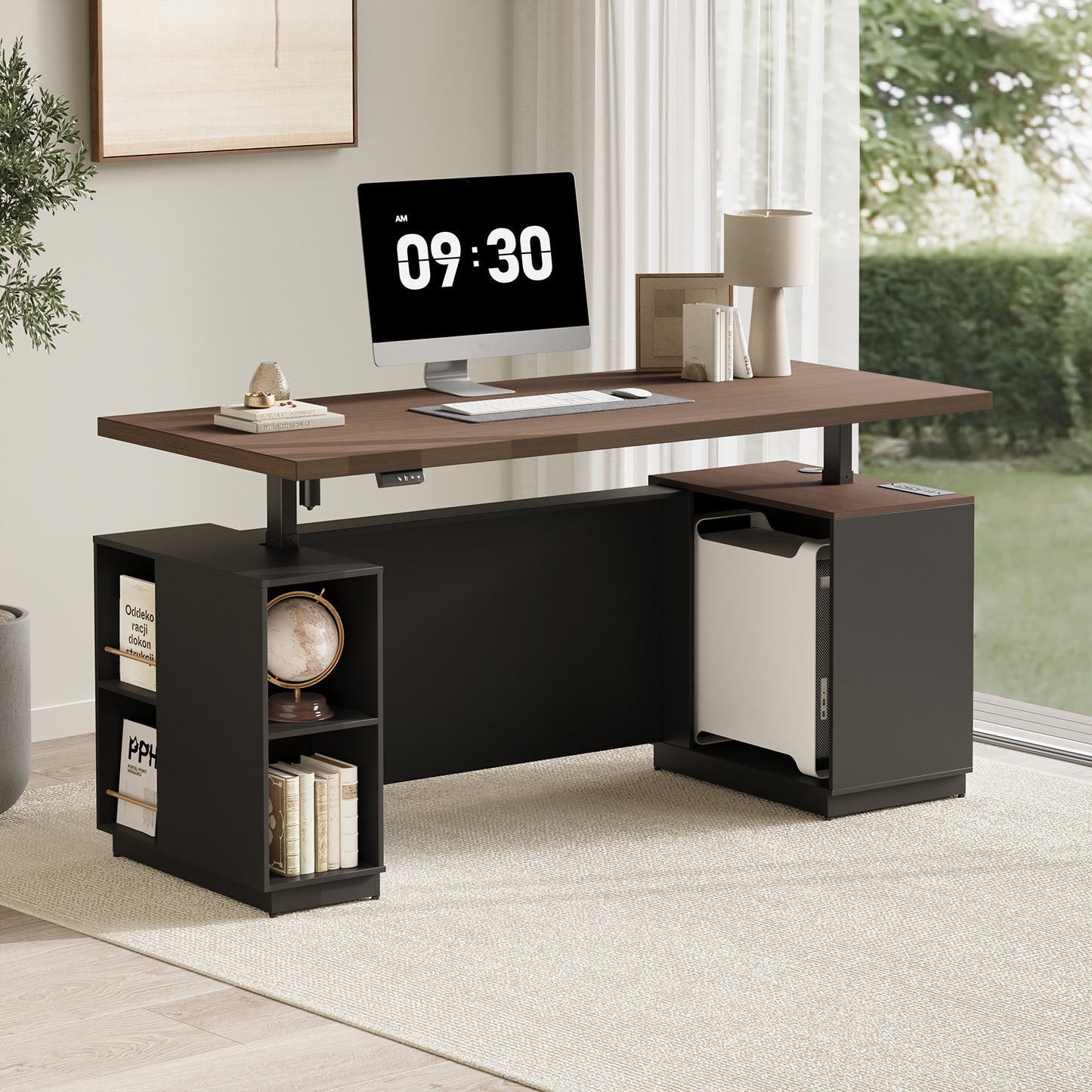 Soren 71" Height-Adjustable Walnut Standing Desk
