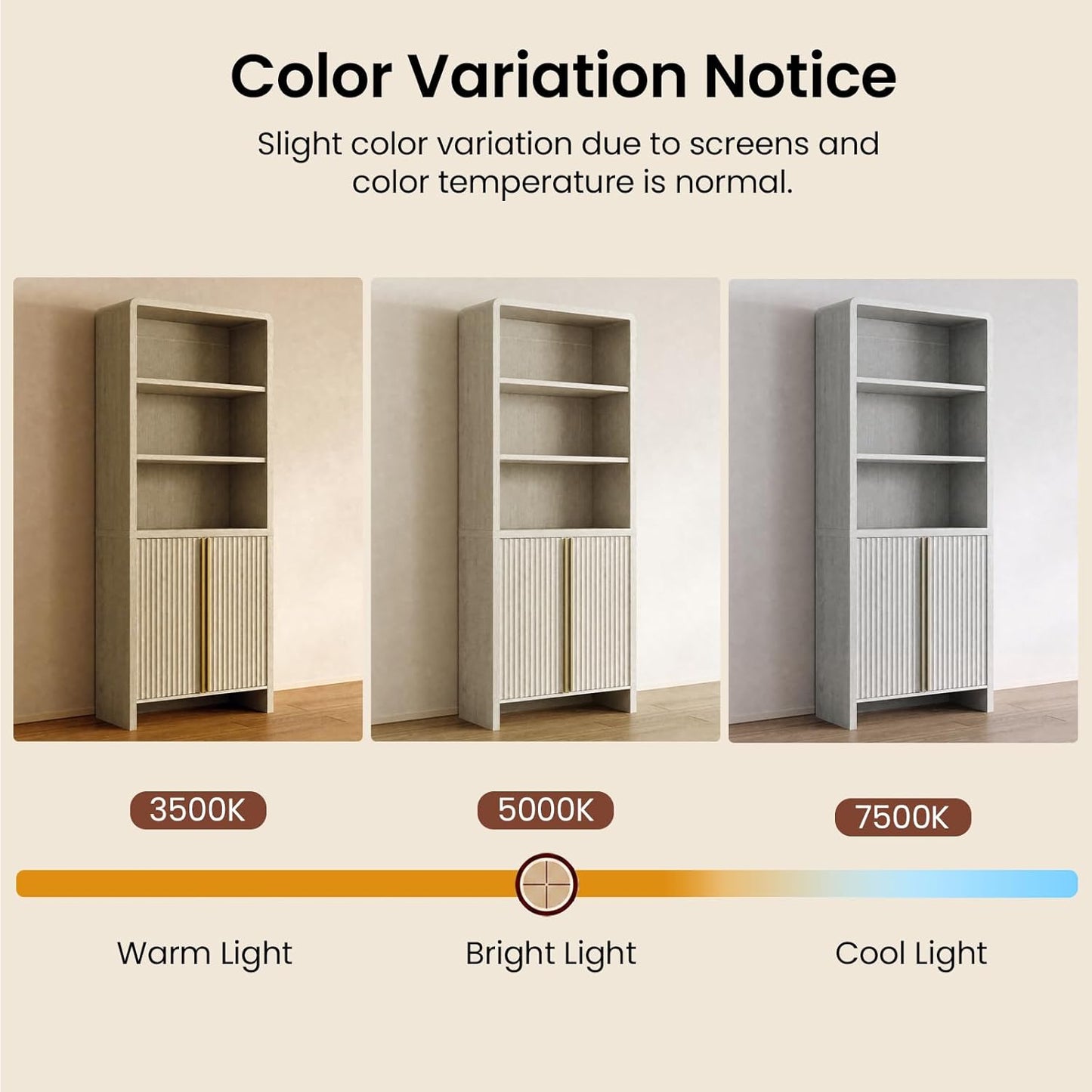Caly 74.1" Fluted Tall Bookcase with Doors, 6 Tier Bookshelf
