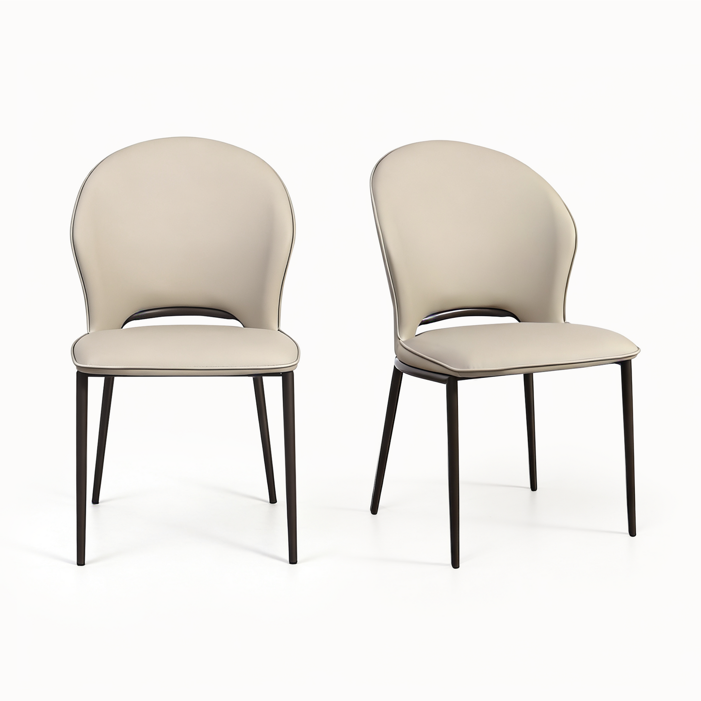 [Pre-Sale] Modern PU Leather Dining Chairs Set 2 PCS, Brown