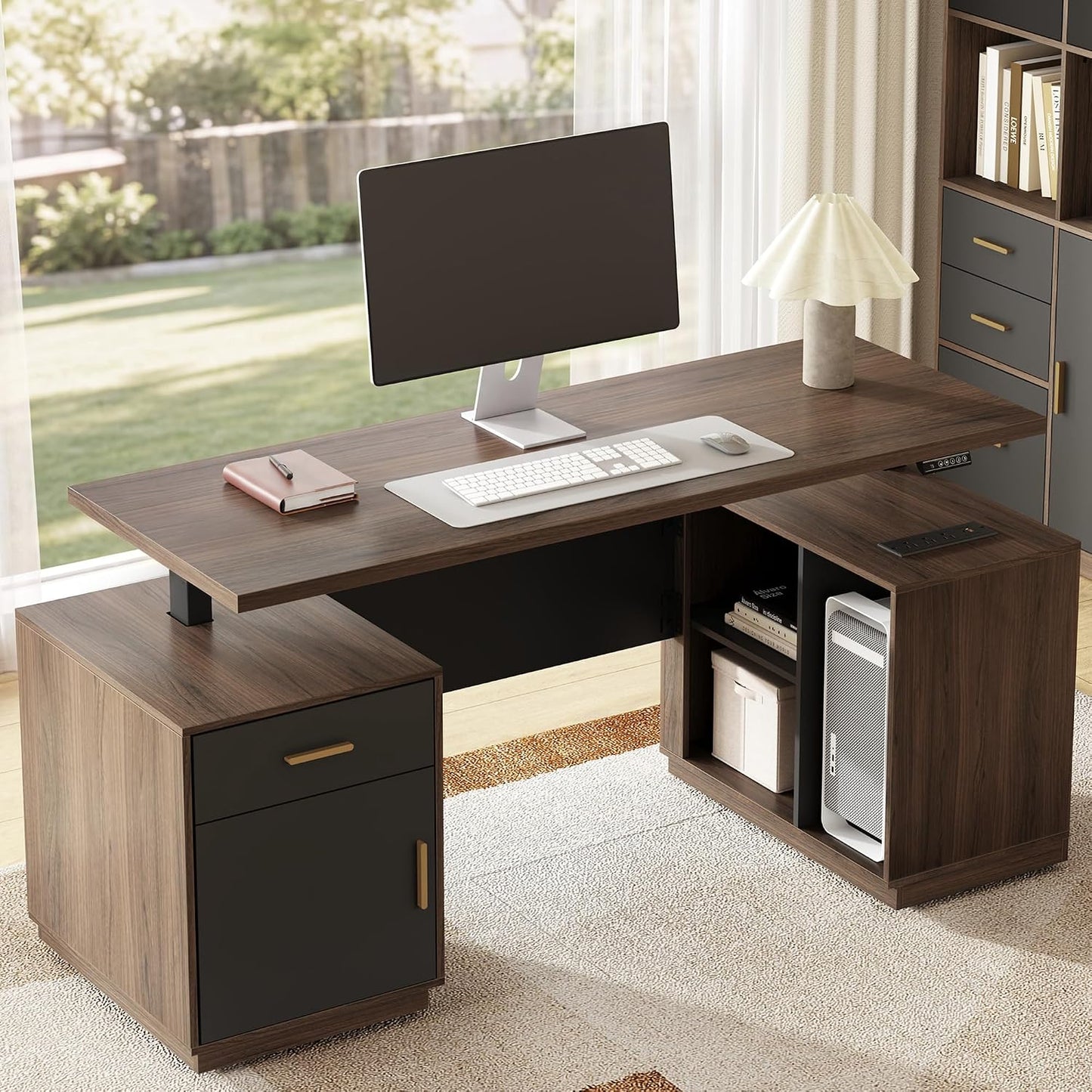 [Pre-Sale]  59" Executive Standing Desk with Drawer & CPU Storage