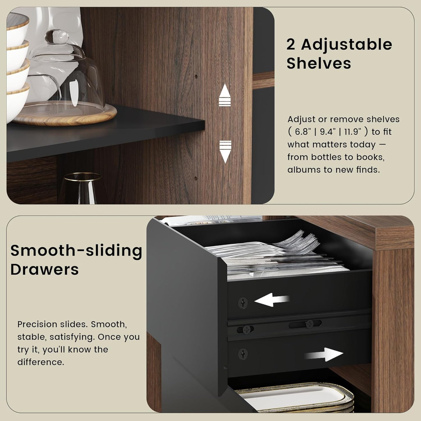 47" Electric Standing Desk with 60" Storage 3 Drawers File Cabinet