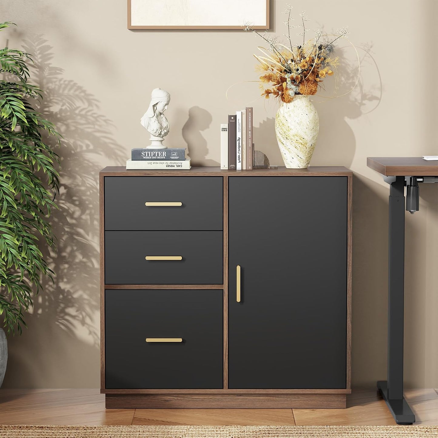 31.5" Office Storage Cabinet with 3 Drawers