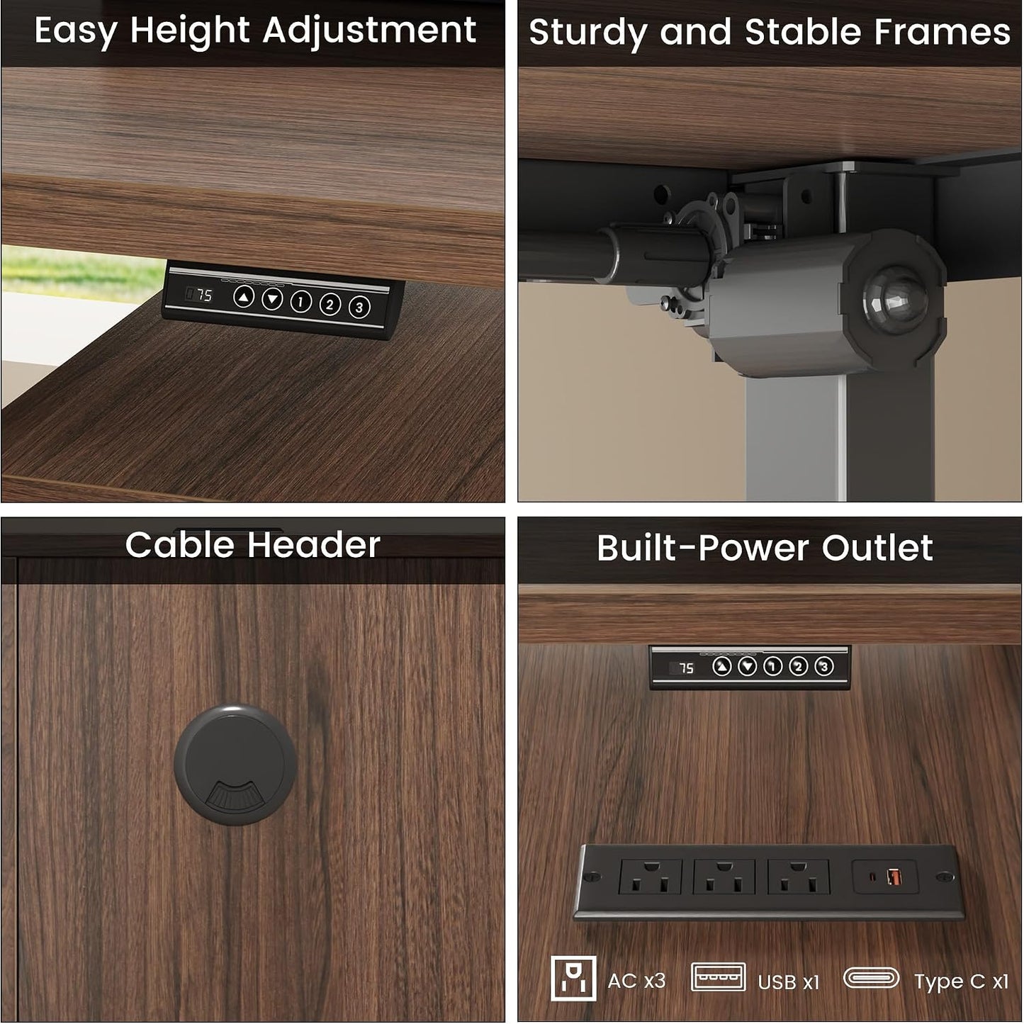 [Pre-Sale]  59" Executive Standing Desk with Drawer & CPU Storage