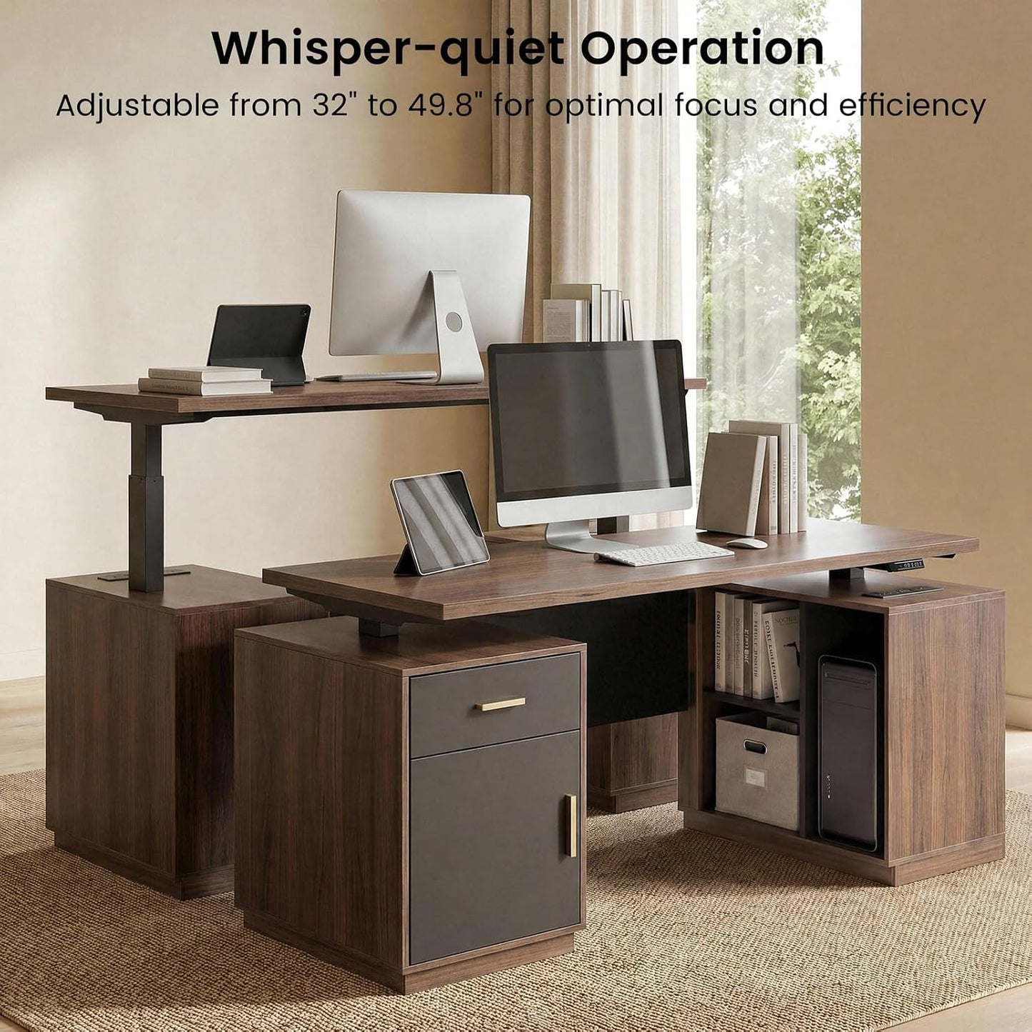 [Pre-Sale]  59" Executive Standing Desk with Drawer & CPU Storage