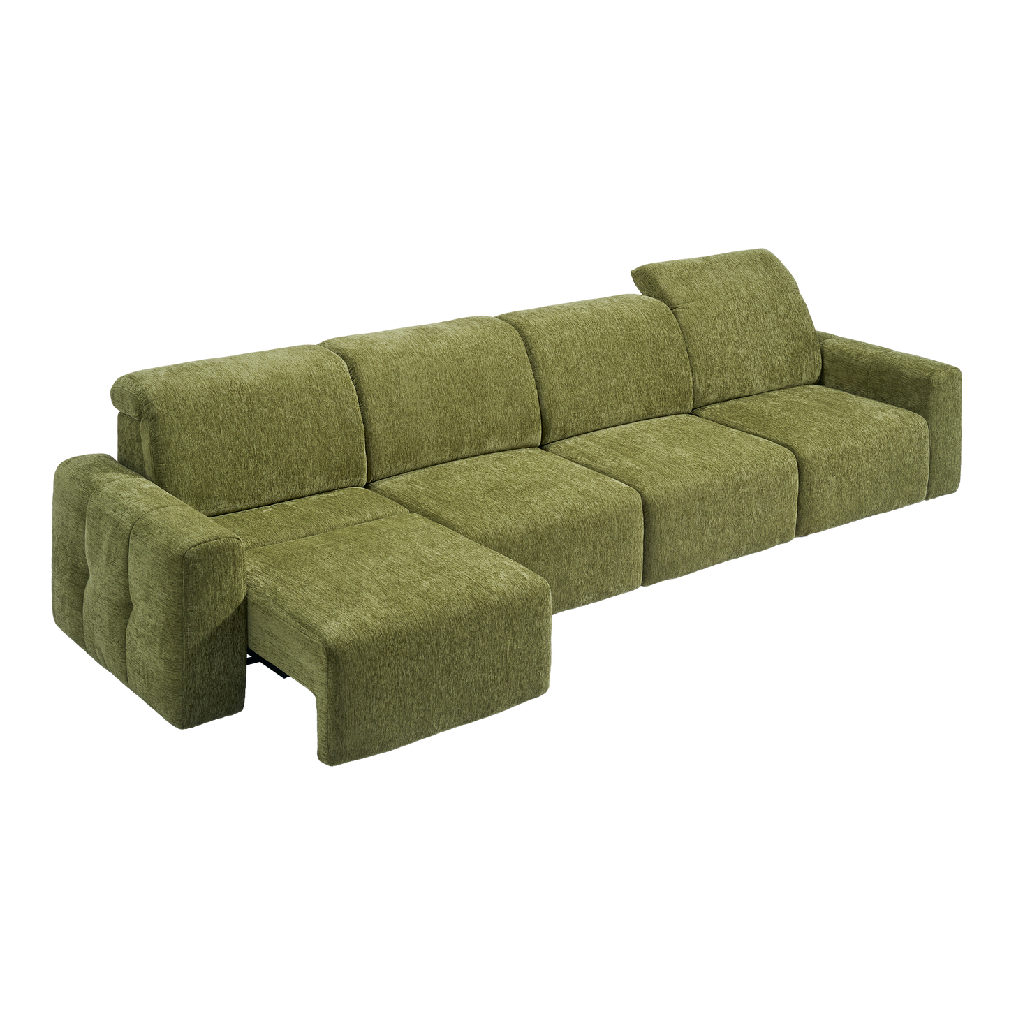 [Pre-Sale] Power Reclining Sectional Sofa with Independent Headrest & Footrest – 4-Seat Modular Sofa
