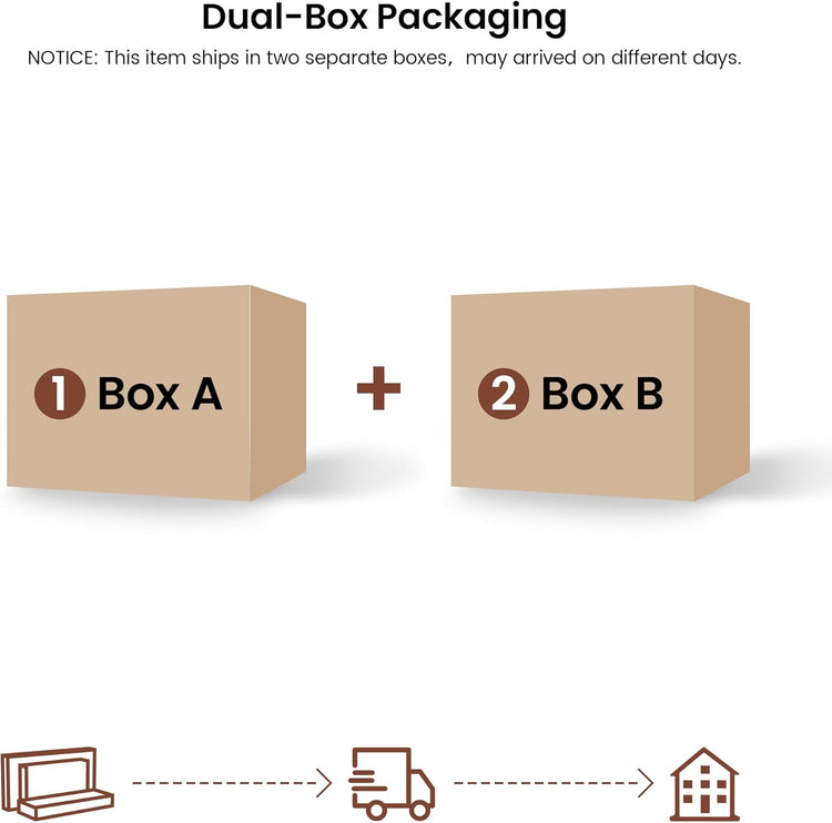 Two numbered package illustrations are shown side by side