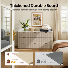 Graphic claims Thickened Durable Board and compares 130lbs with 100lbs maximum weights