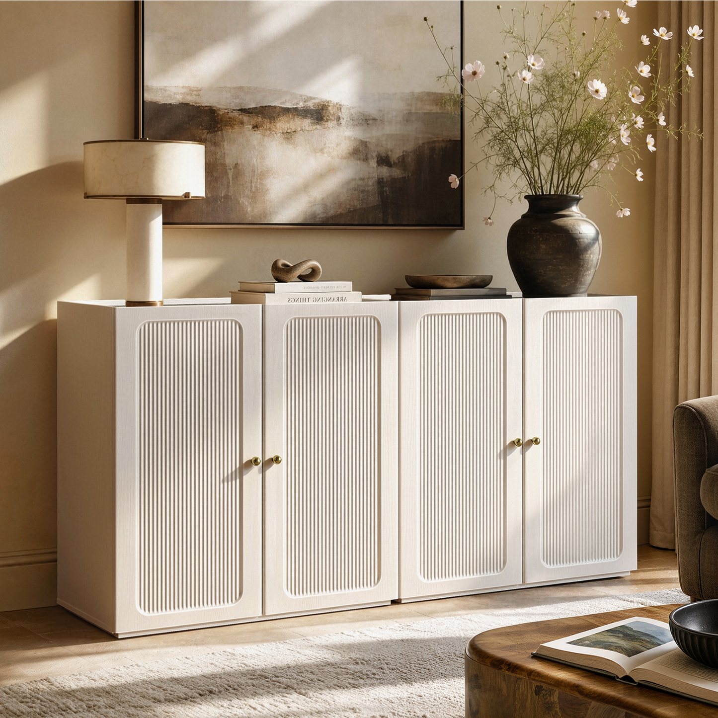 Flexmod 126" Modular Storage with Display Towers & Cabinets