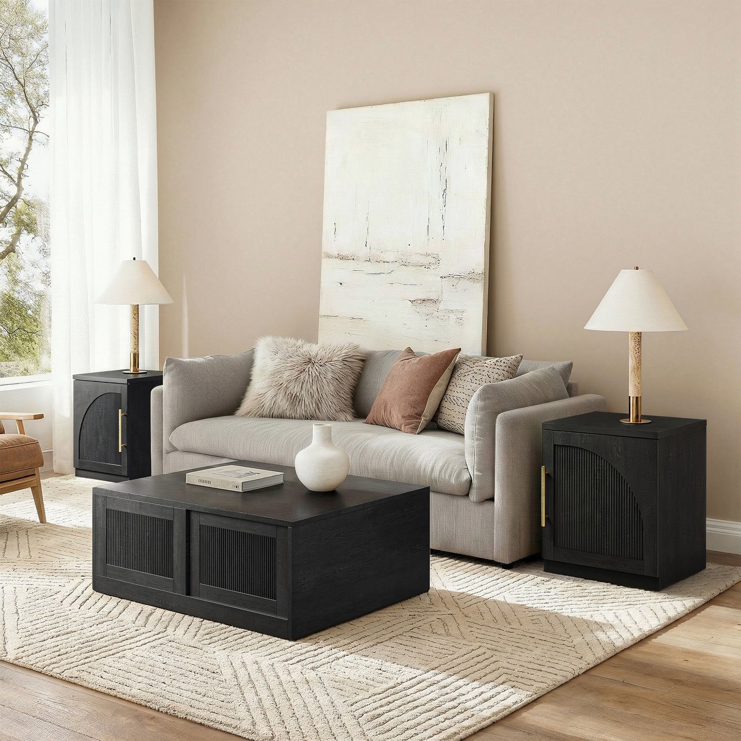 [Pre-sale] Harmo Block Arched Storage End Table Set of 2