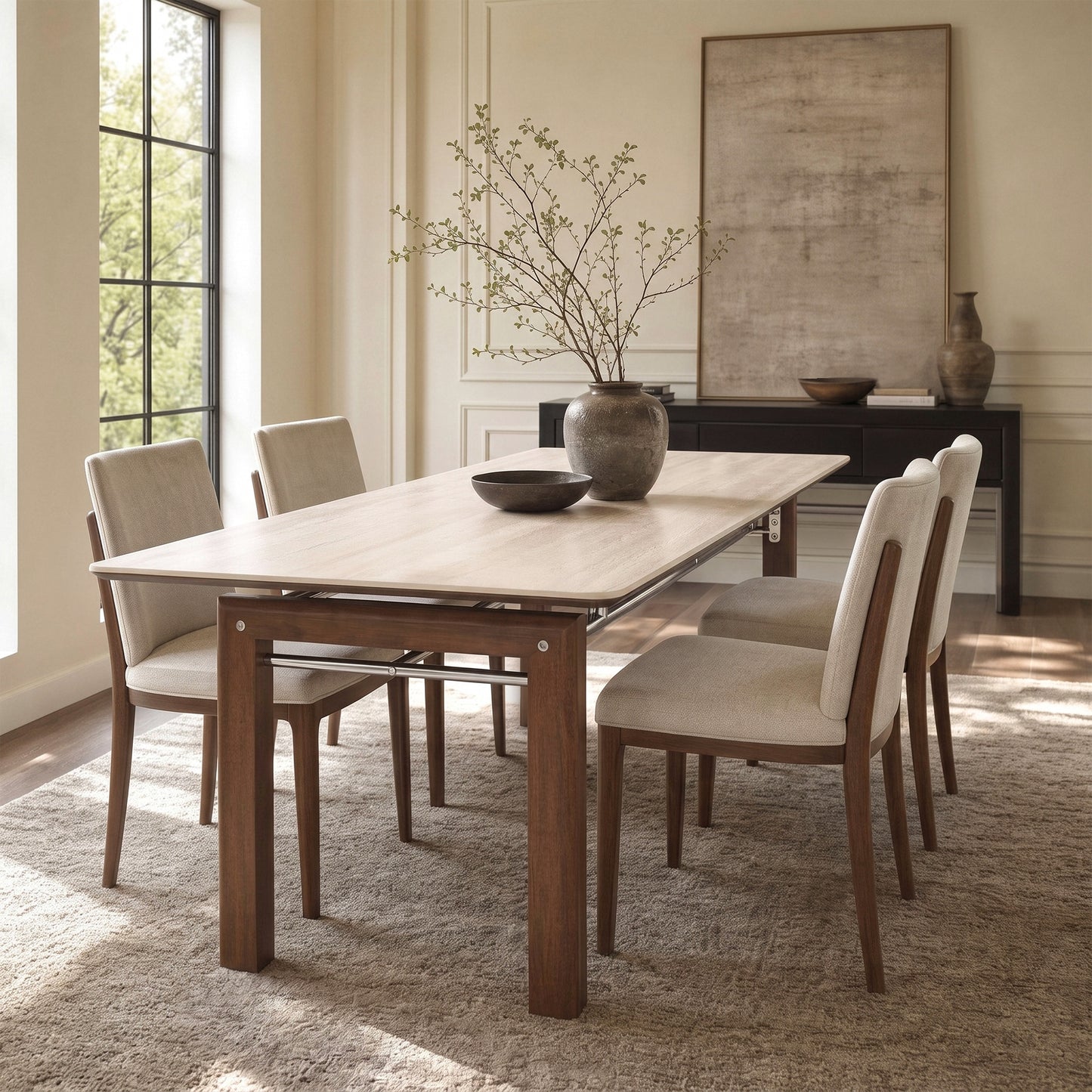 [Pre-Sale] 71" Matte Sintered Stone Dining Table, Roman Yellow for 6-8 People