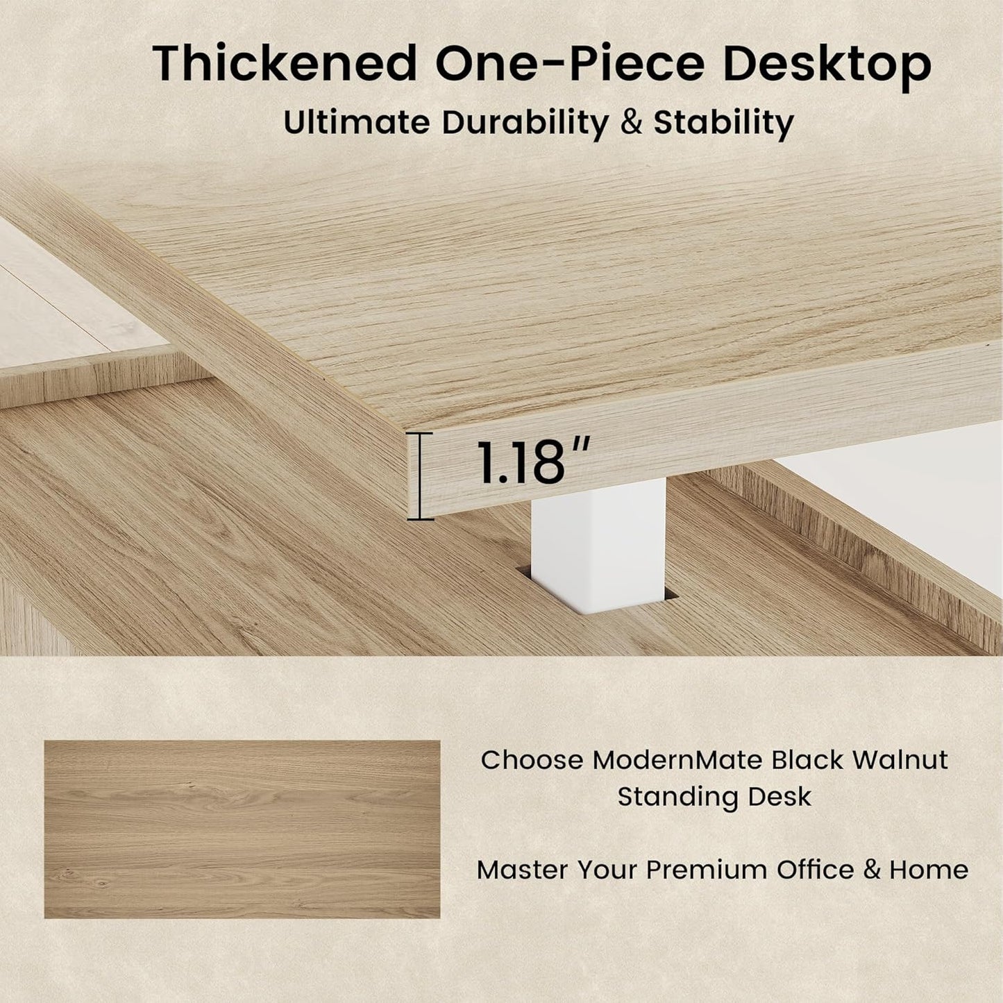 Soren 71" Adjustable Electric Stand Up Desk Light Walnut