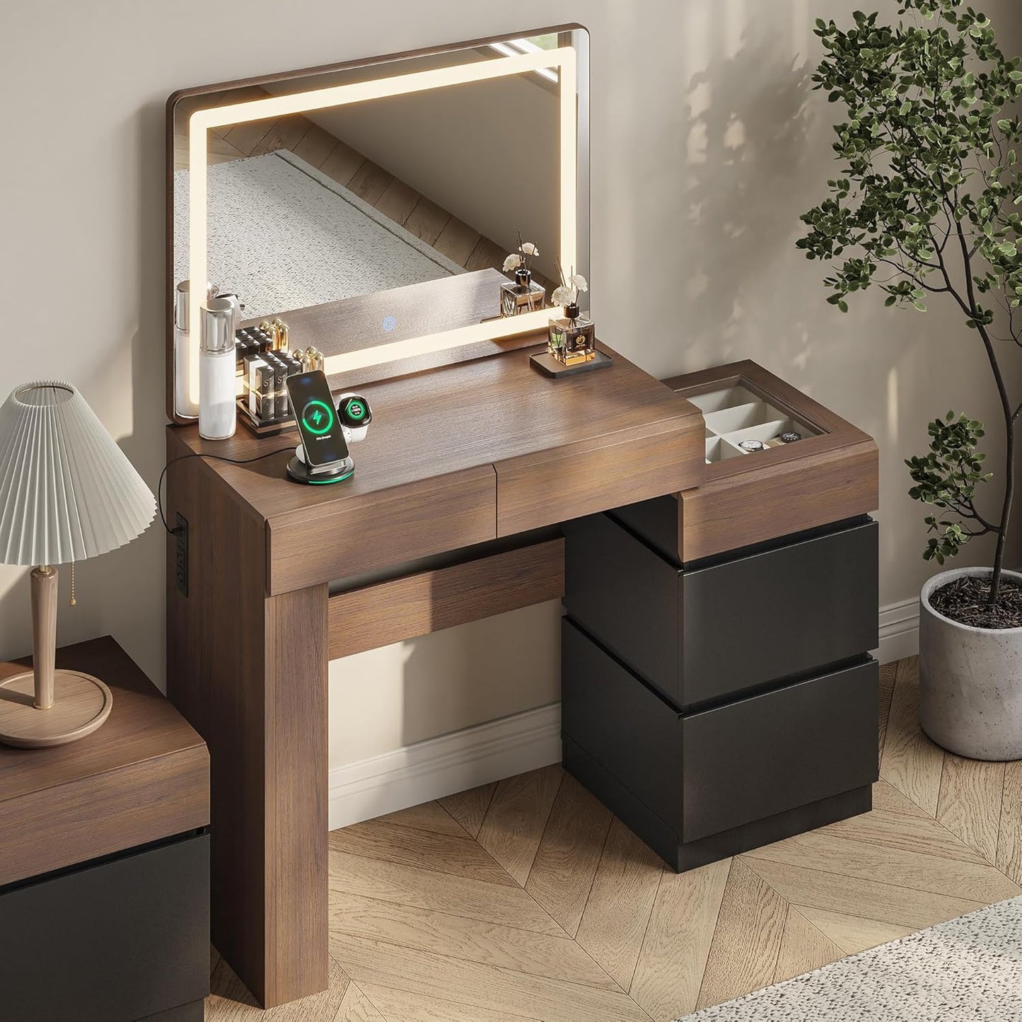 Whisper Series Compact Vanity with LED & Power