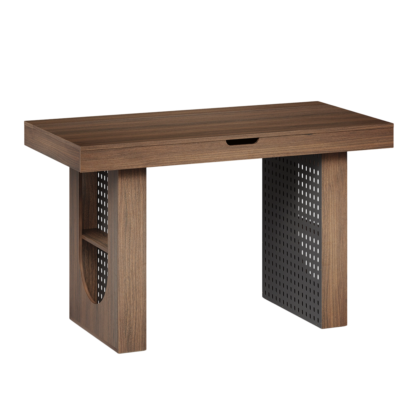 55" Computer Desk 2-in-1 Convertible Gaming & Dining Table Black Walnut
