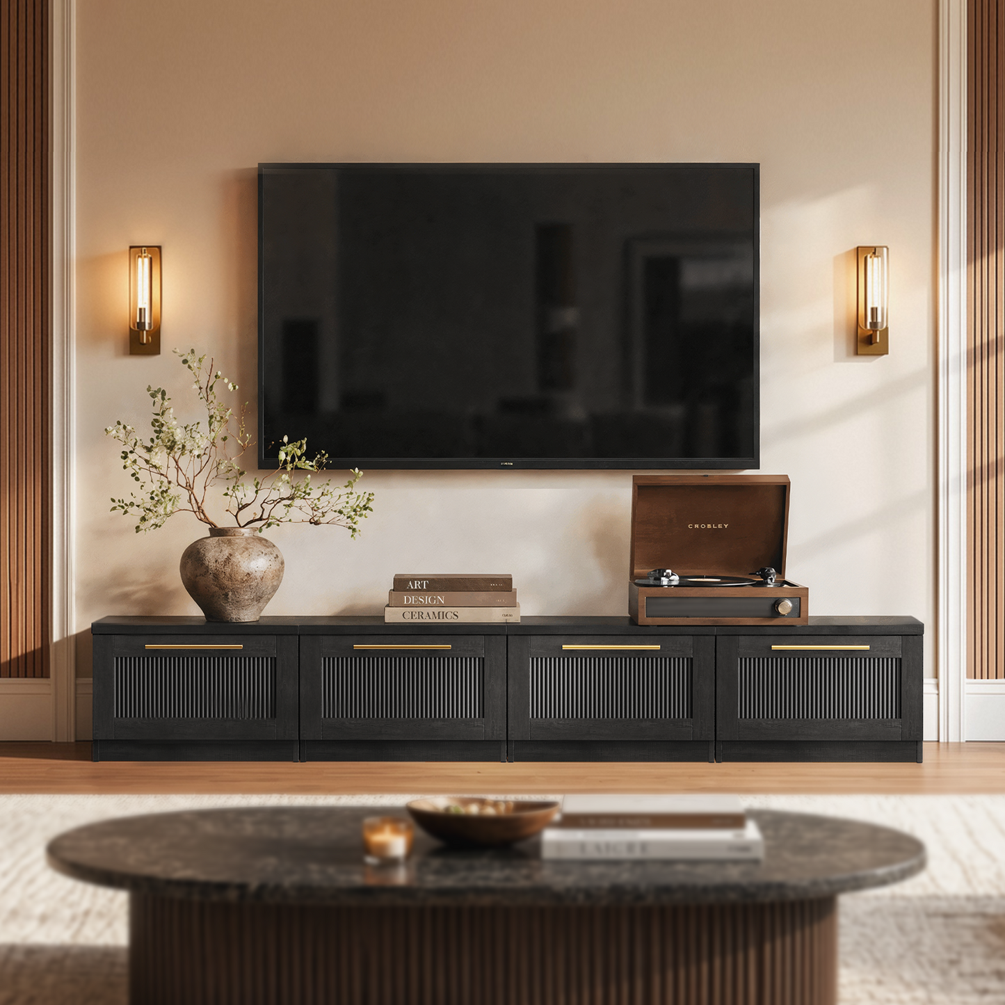 Harmo Block Black Floating Nightstand