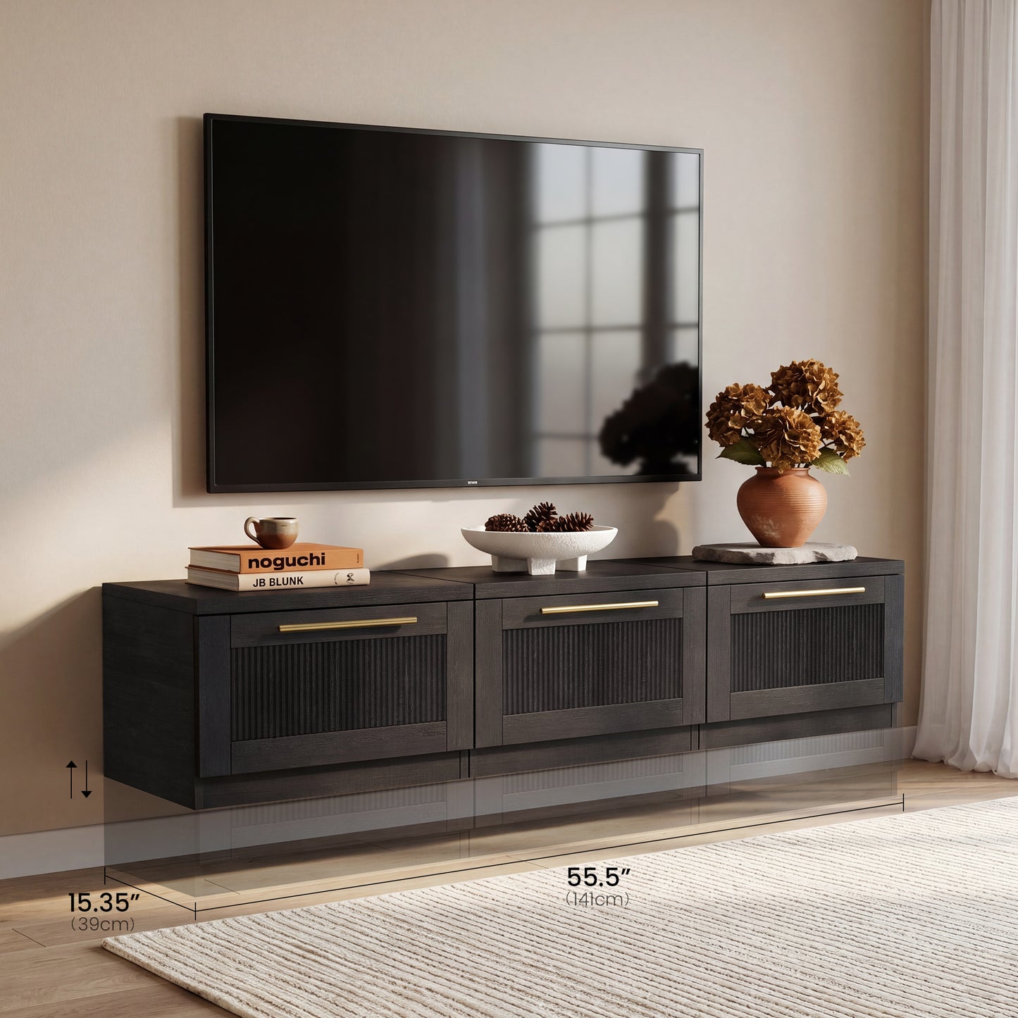 [Pre-sale] Harmo Block Black Floating Nightstand