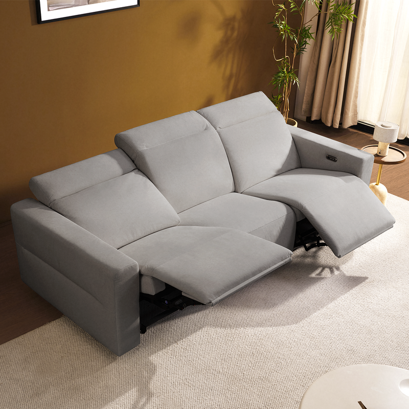 Lodden 96" 3-Seater Power Reclining Sofa with Zero Gravity & USB-C，Grey