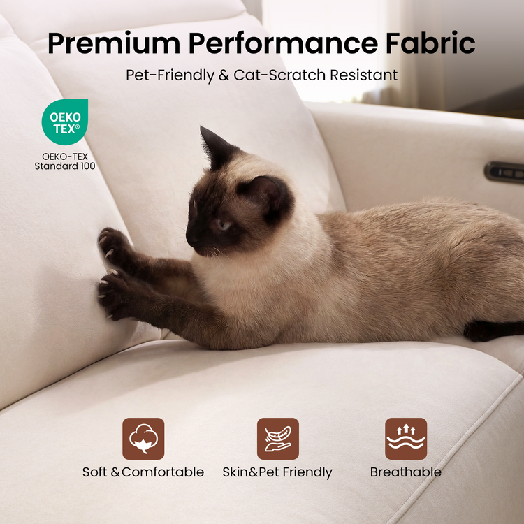 [Pre-sale] Lodden 96" 3-Seater Power Reclining Sofa with Zero Gravity & USB-C，Beige
