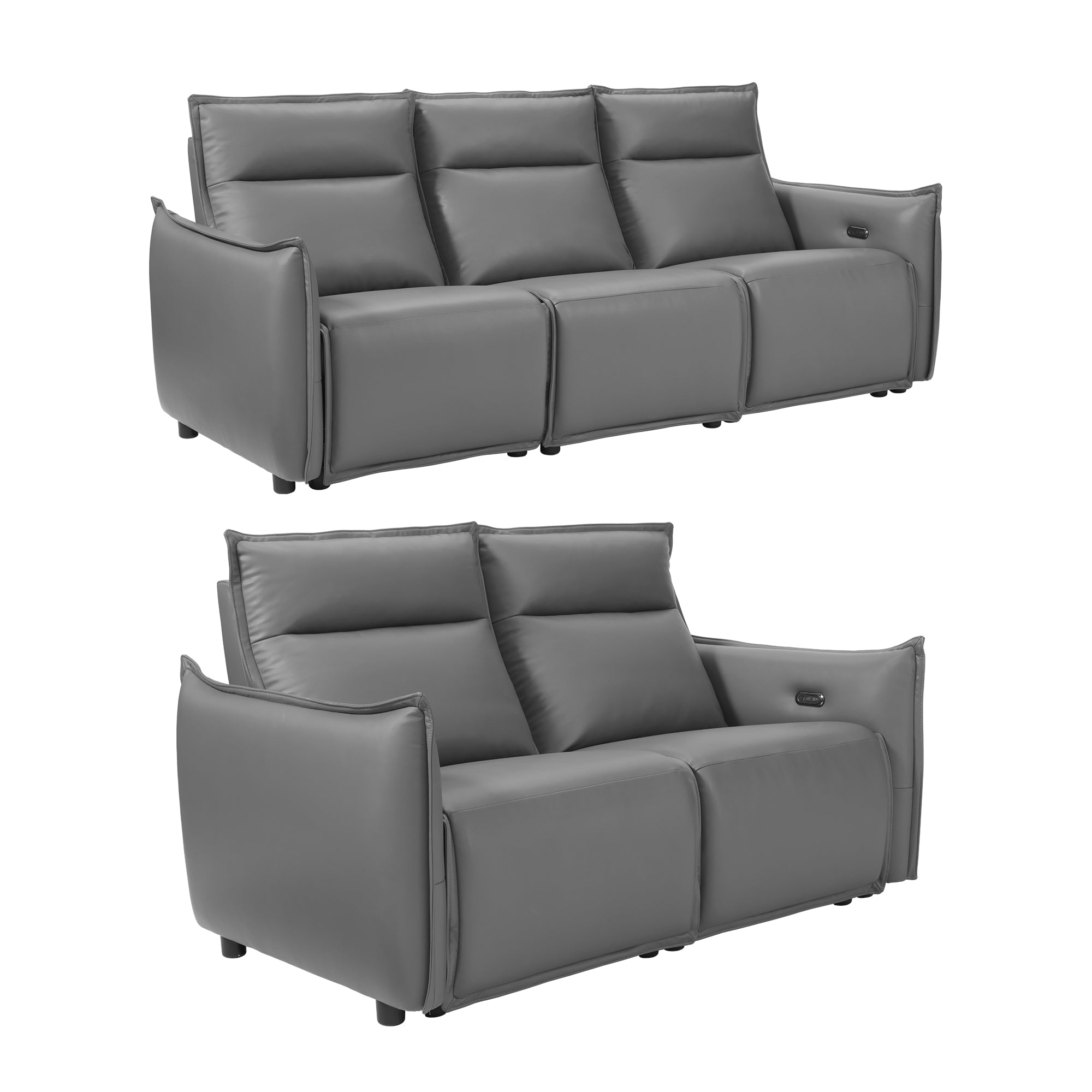 Frame Power Reclining Sofa Set with Zero Gravity & USB-C, Grey – ModernMate