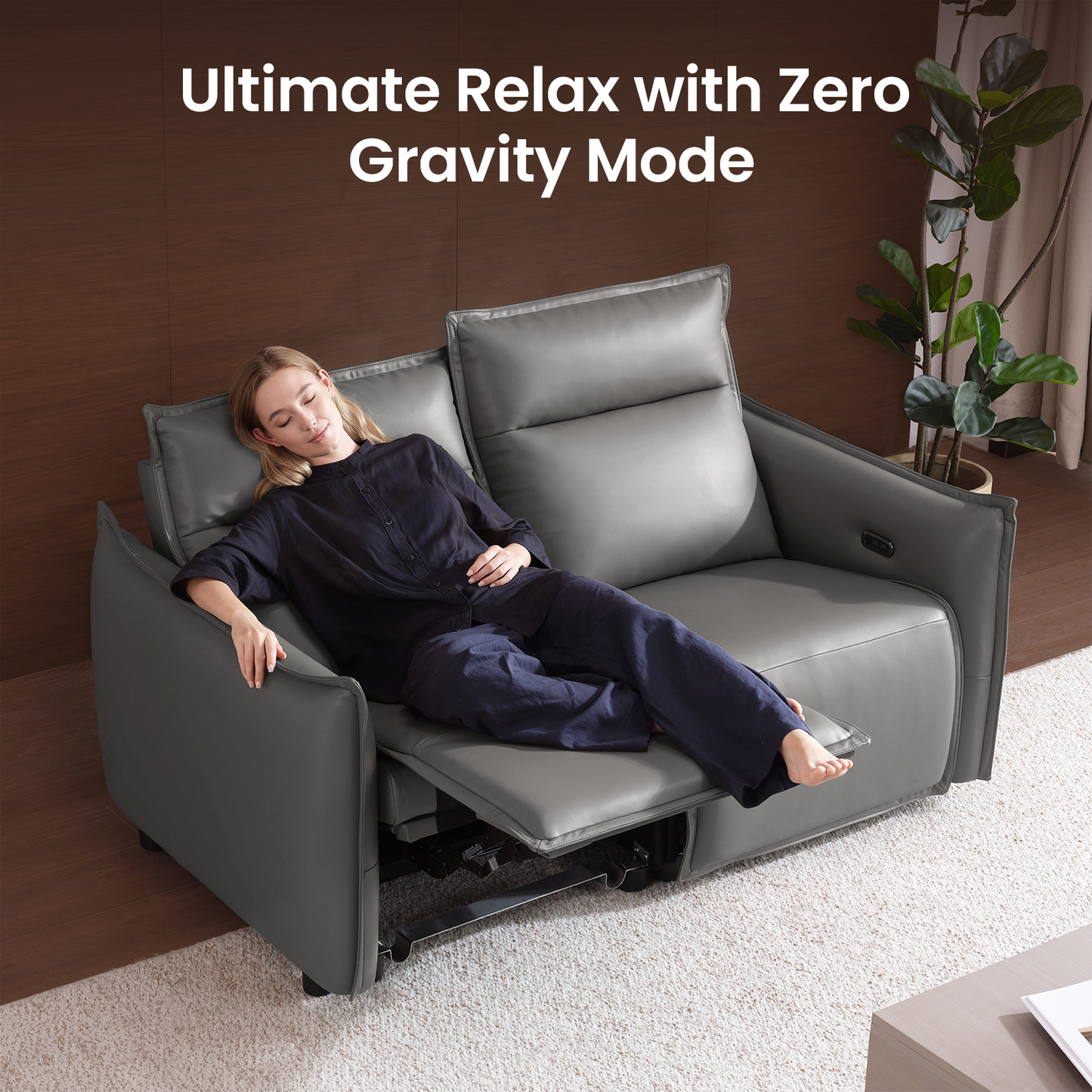 Frame Power Reclining Sofa Set with Zero Gravity & USB-C, Grey