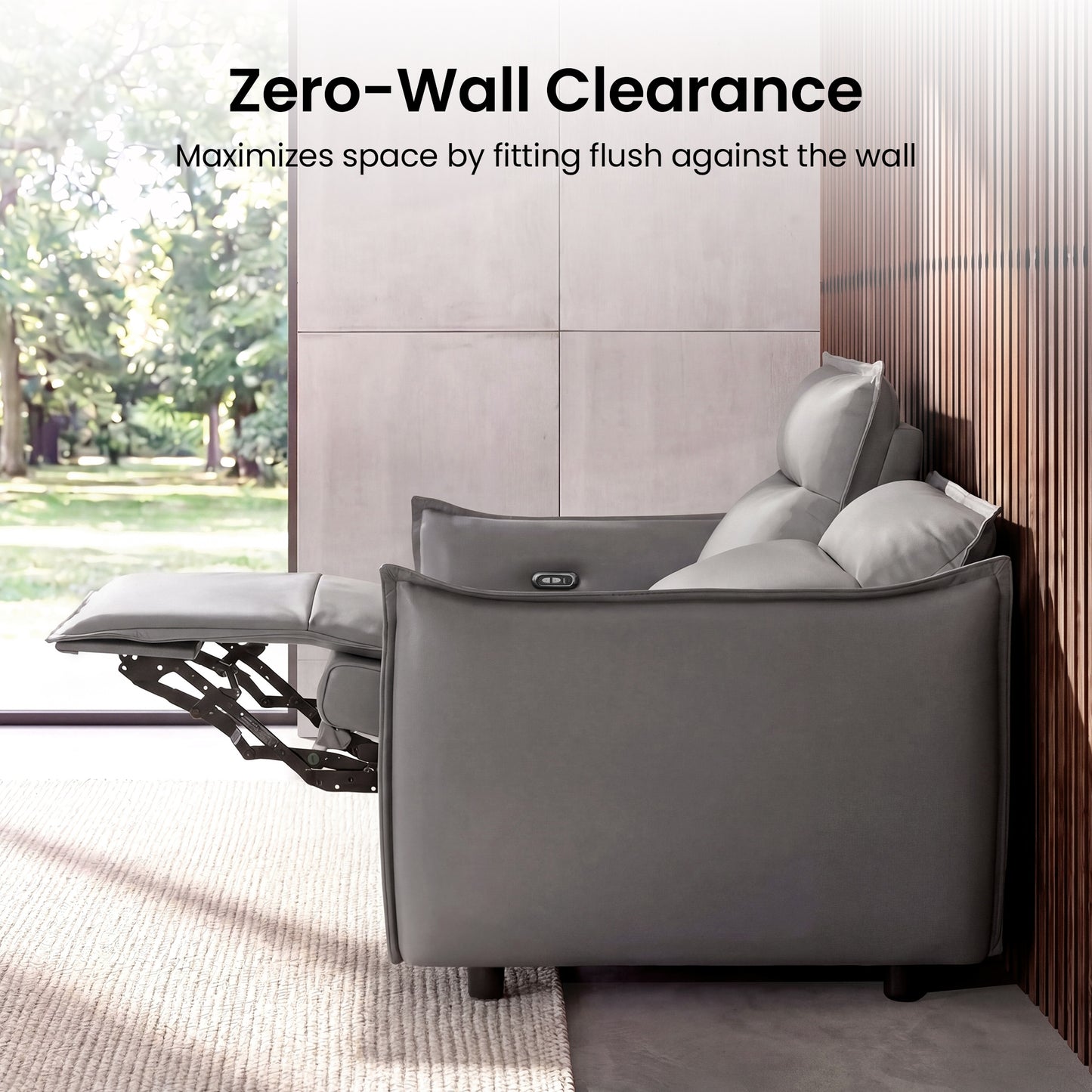 Frame Power Reclining Sofa Set with Zero Gravity & USB-C, Grey