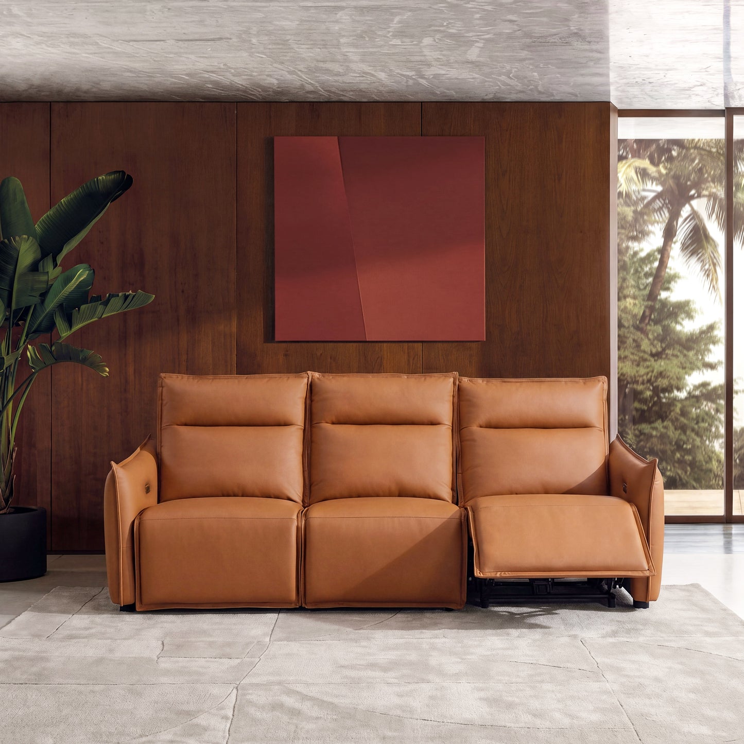 Frame 96" 3-Seater Power Reclining Sofa with Zero Gravity & USB-C, Orange
