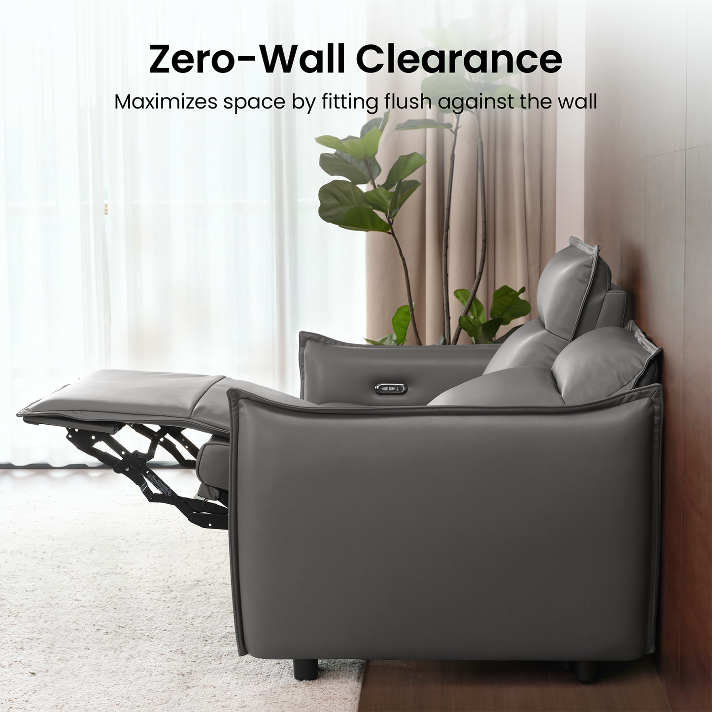 Frame Power Reclining Sofa Set with Zero Gravity & USB-C, Grey