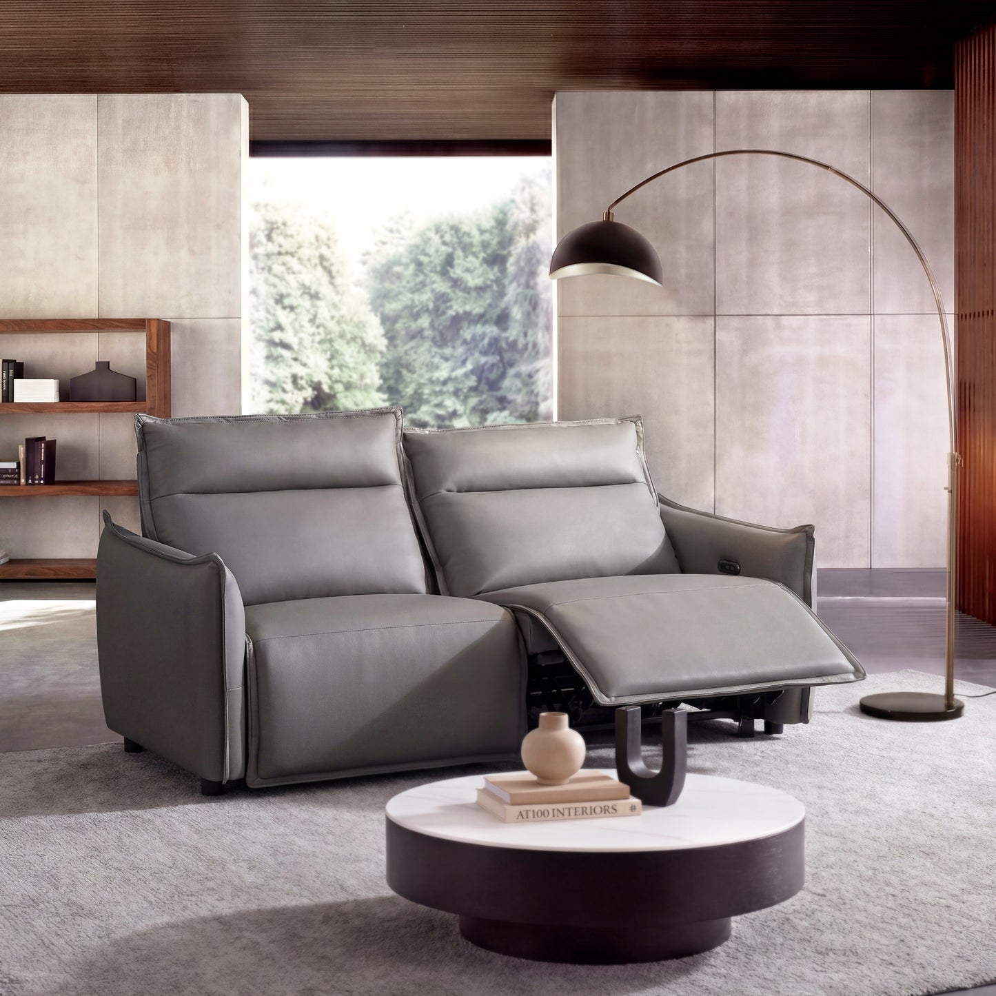 Frame Power Reclining Sofa Loveseat with Zero Gravity & USB-C, Grey