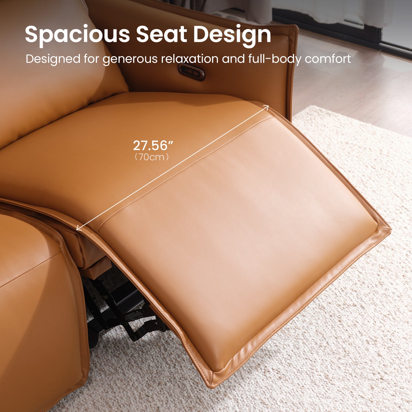 Frame 96" 3-Seater Power Reclining Sofa with Zero Gravity & USB-C, Orange