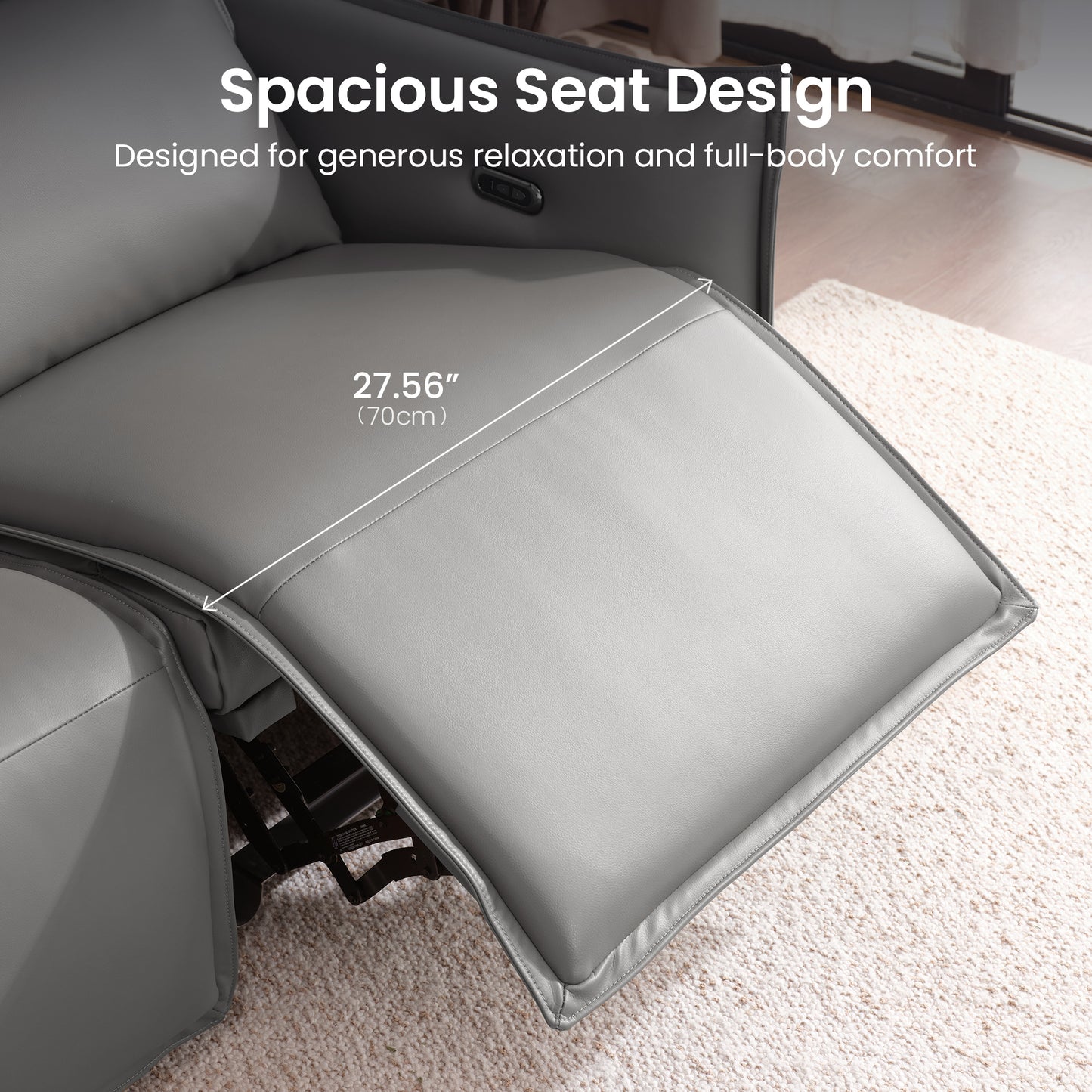 Frame Power Reclining Sofa Set with Zero Gravity & USB-C, Grey