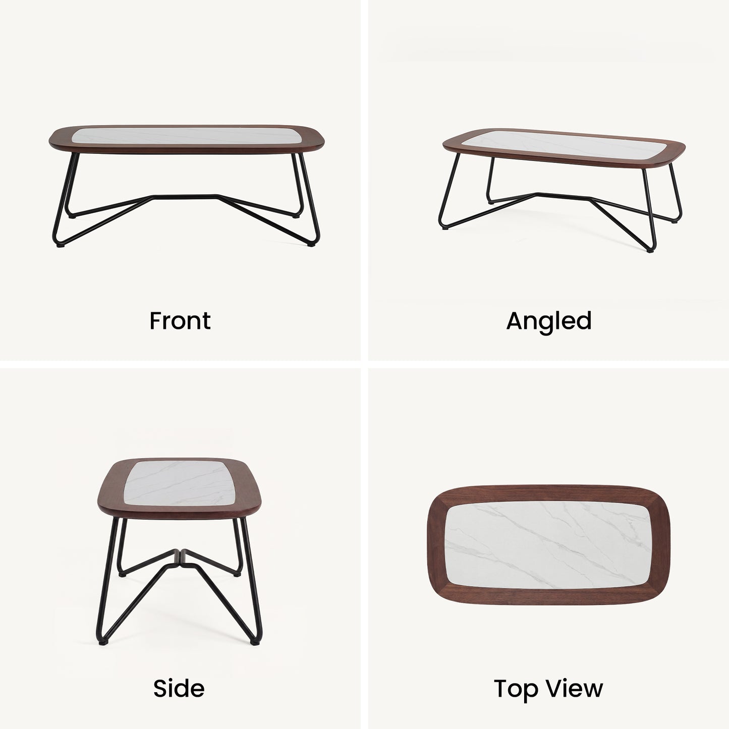[Pre-Sale] Amalfi Sintered Stone & Teak Outdoor Coffee Table