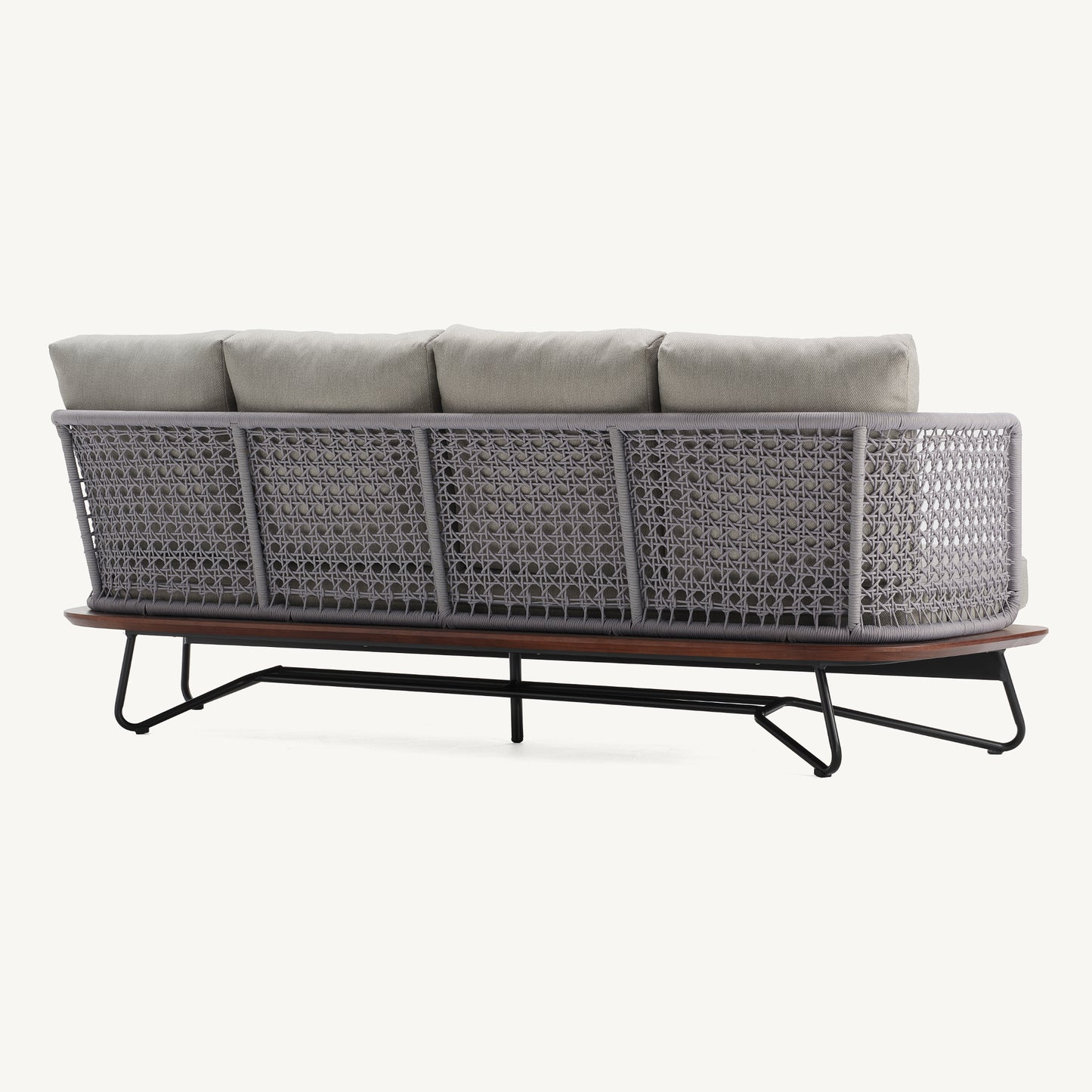 [Pre-Sale] Amalfi Woven Rope Outdoor 3-Seater Sofa with Teak Base