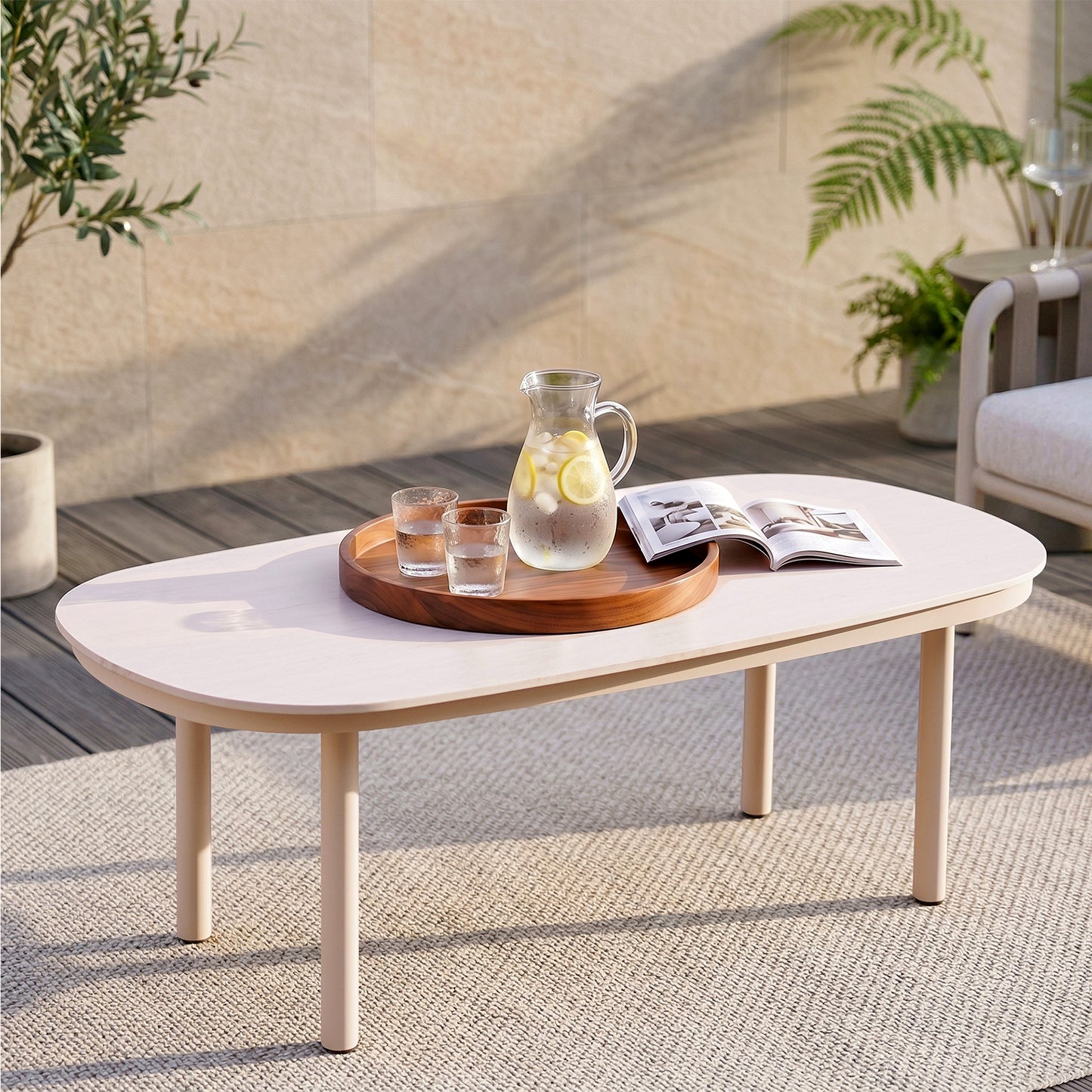 [Pre-Sale] Bold Tube Sintered Stone Outdoor Coffee Table