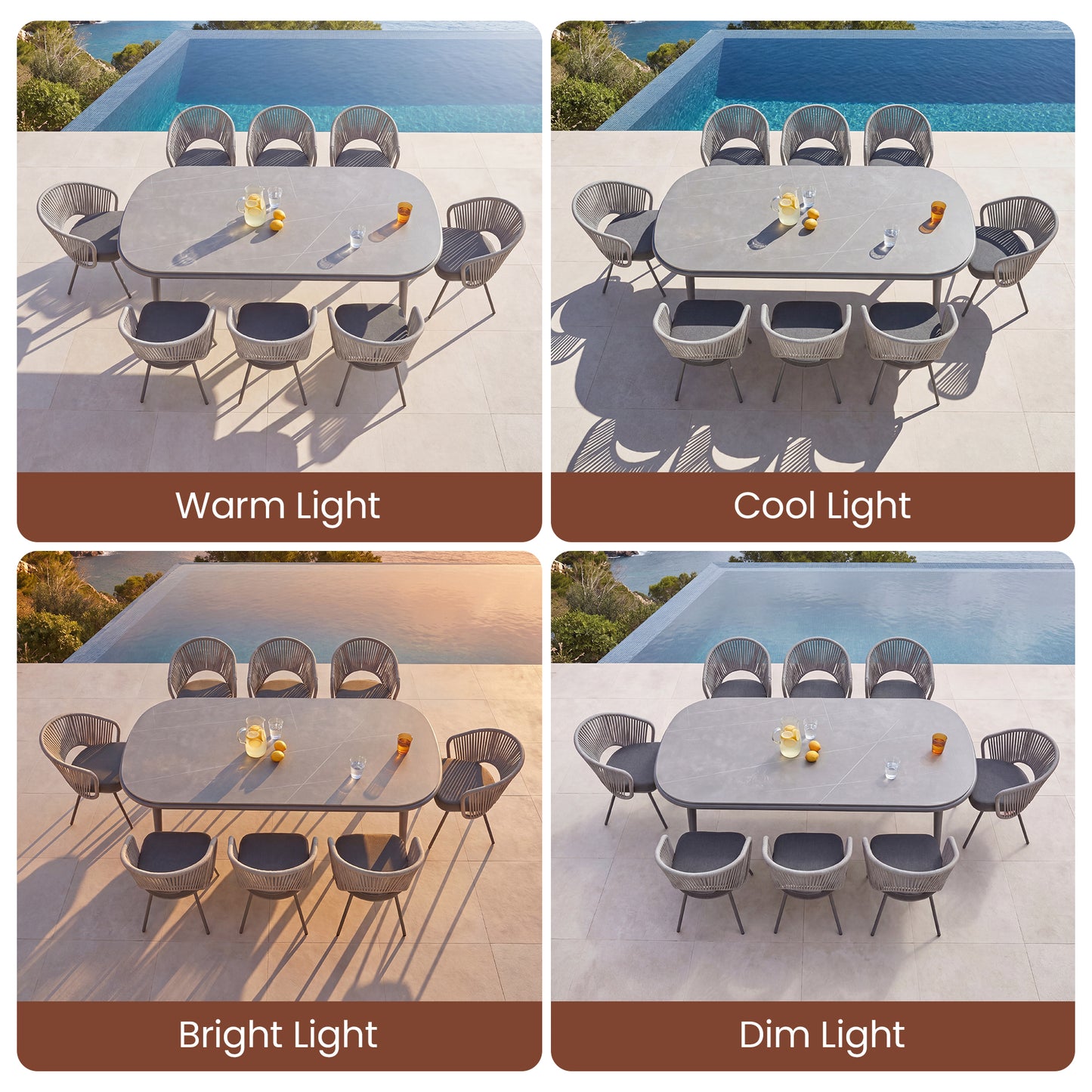 [Pre-Sale] Bold Tube Sintered Stone Outdoor Dining Table