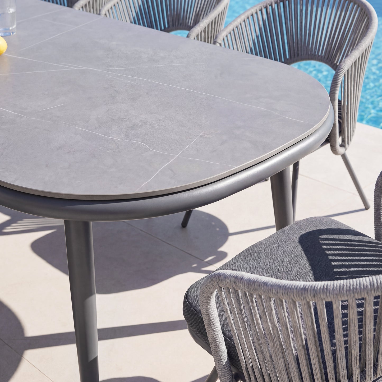 [Pre-Sale] Bold Tube Sintered Stone Outdoor Dining Table