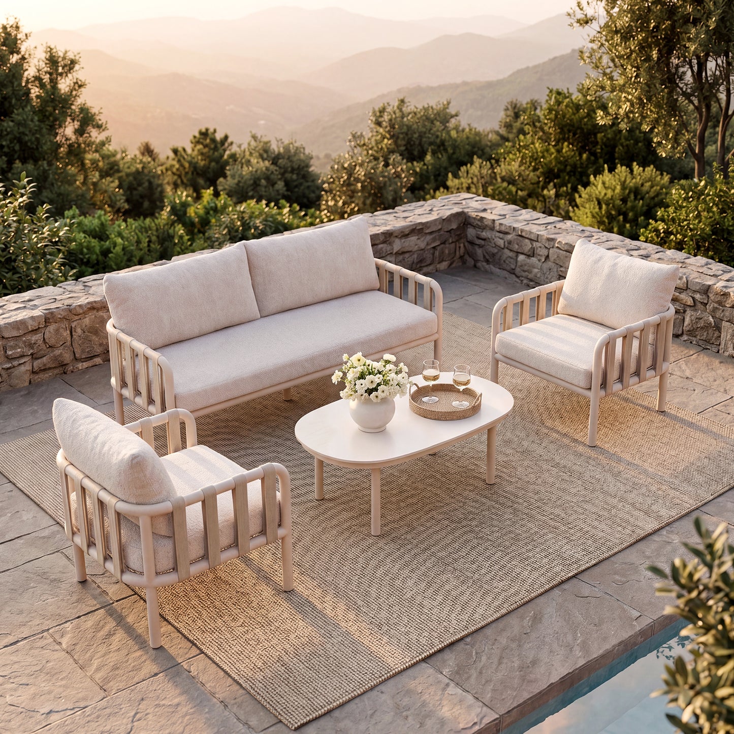 [Pre-Sale] Bold Tube Webbing Outdoor Lounge Chair