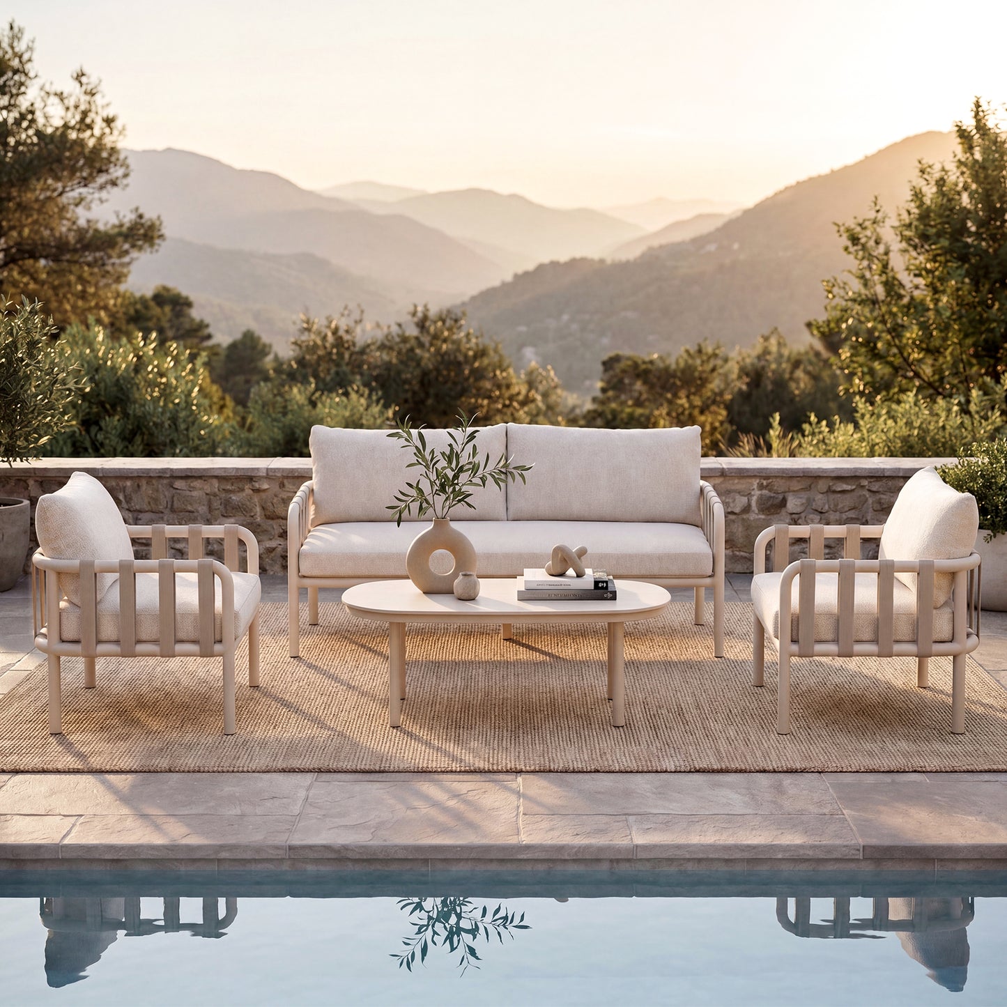 [Pre-Sale] Bold Tube Sintered Stone Outdoor Coffee Table