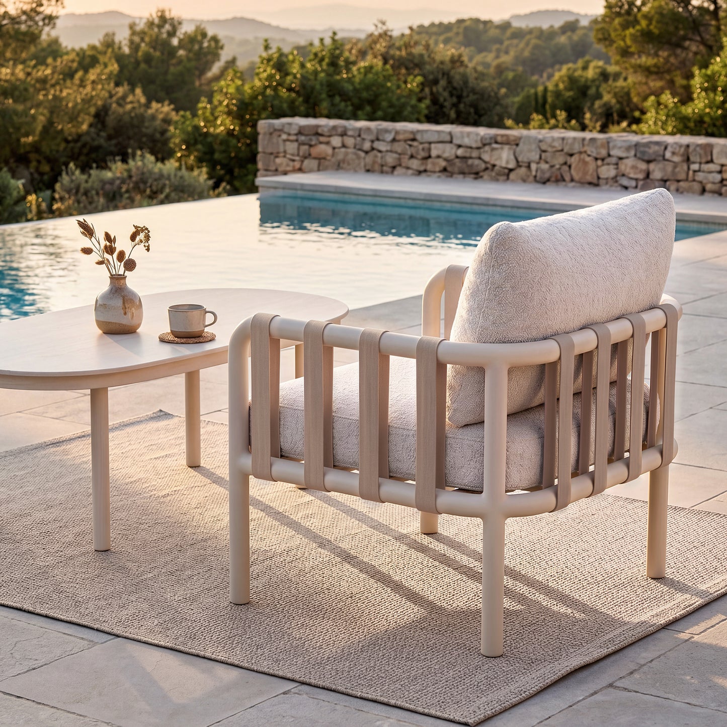 [Pre-Sale] Bold Tube Webbing Outdoor Lounge Chair